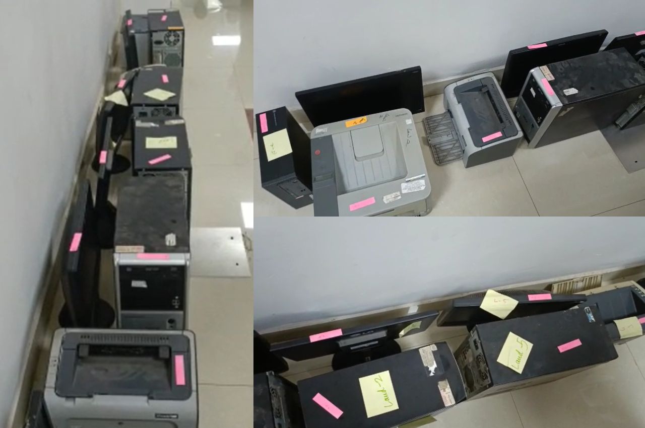 Computers and printers seized