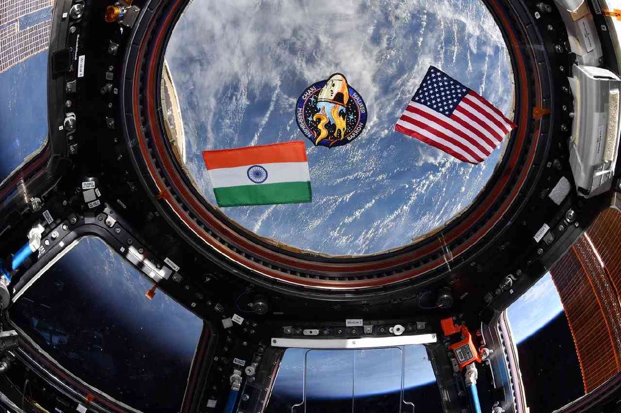 Indian flag at the ISS