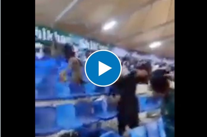 Afghanistan fans throw chairs at Pakistan fans