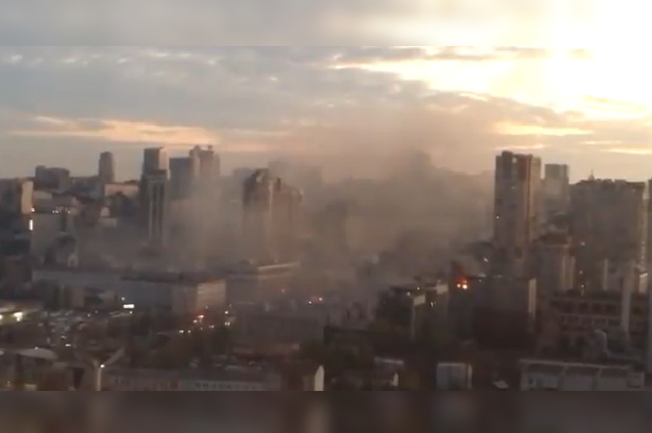 Drone attack in Kyiv