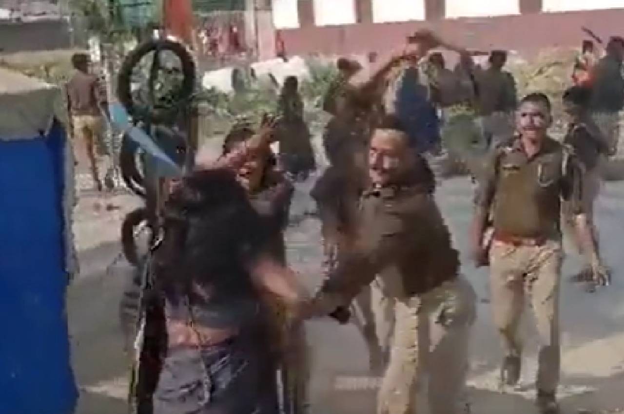 WATCH: Male Police officers confront women protestors violently in UP