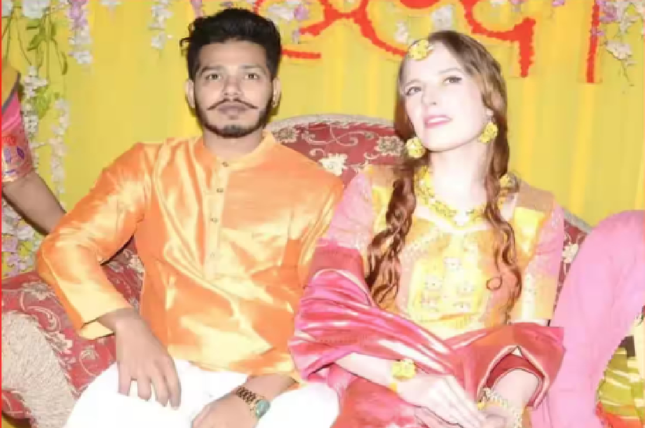 Indian boy ties knot with Russian girl