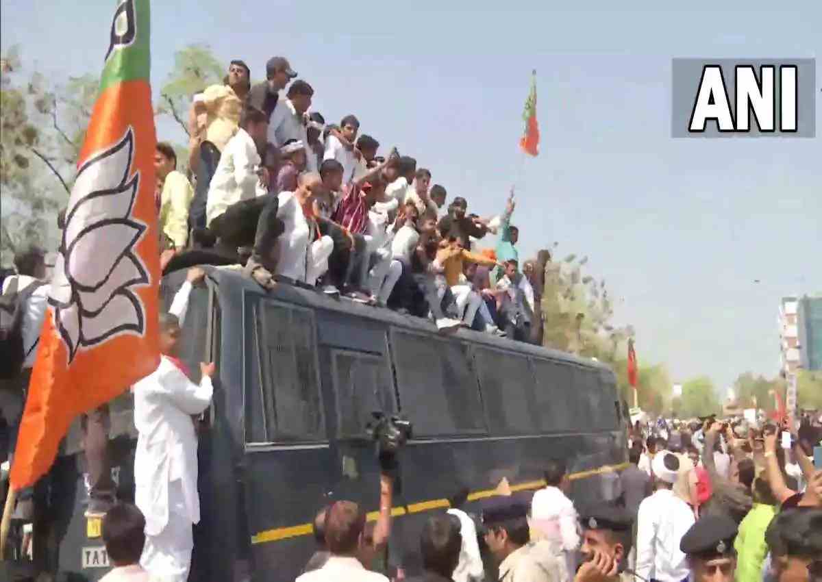 BJP jaipur protest