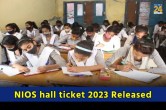 NIOS hall ticket 2023