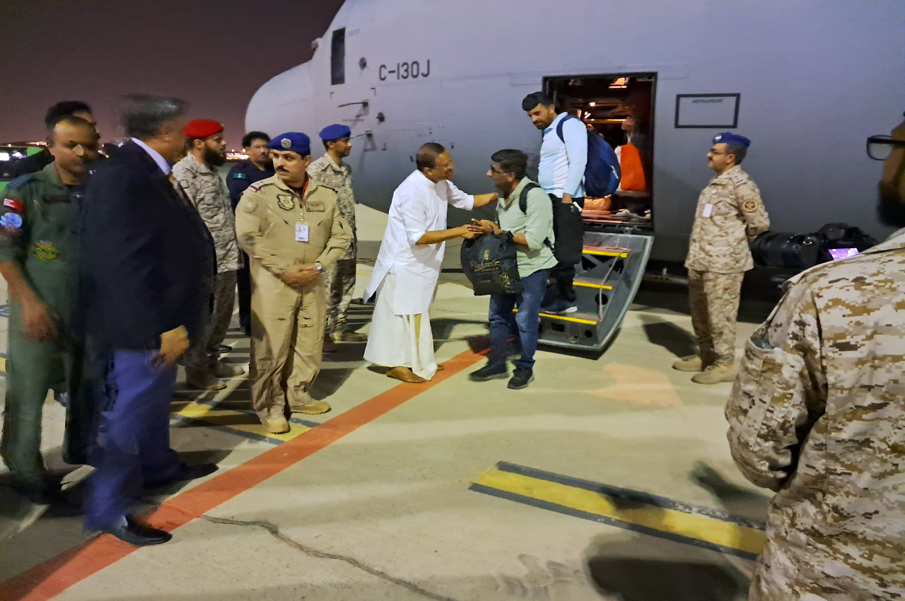 Operation Kaveri IAF carrying 135 Indians lands at Jeddah Airport