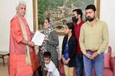 Manoj Sinha Gives appointment letter to widow of civilian killed in terror attack