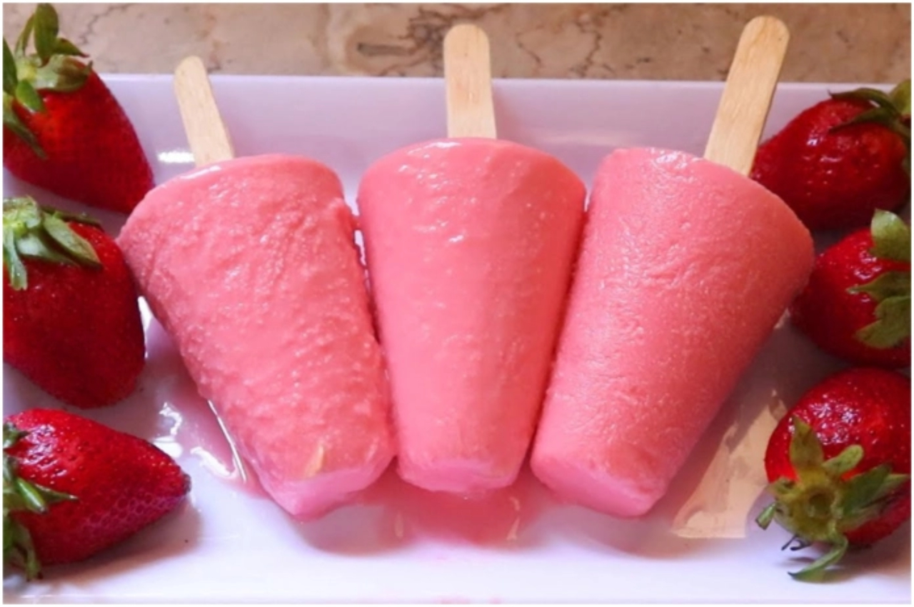 Strawberry Kulfi Recipe