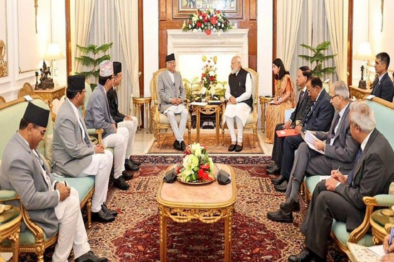 Modi meets Nepal PM