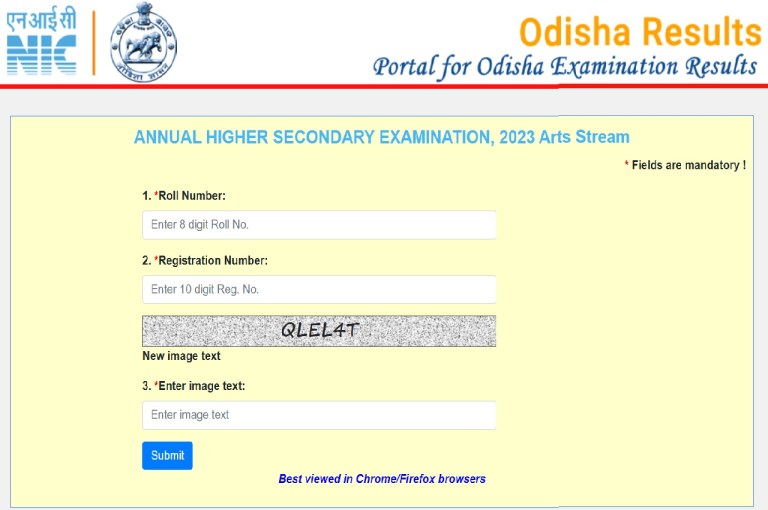 CHSE Odisha 12th Arts Result