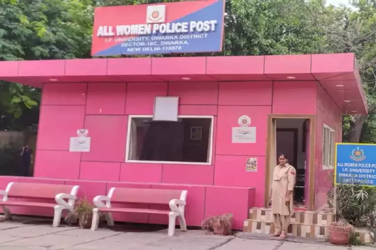 Noida pink pink police booths