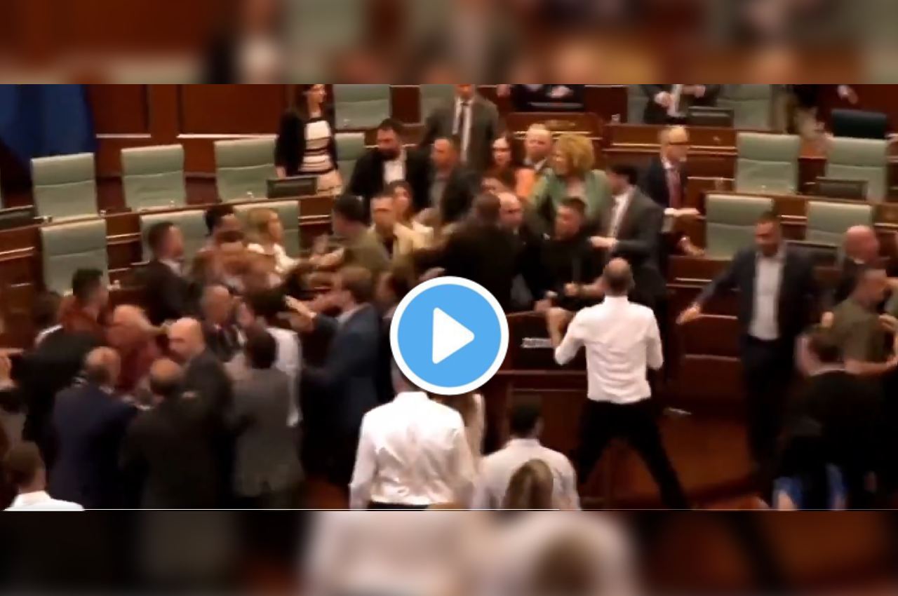Kosovo Parliament brawl