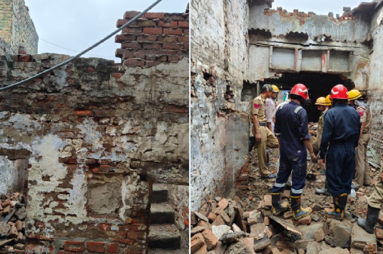 Delhi building collapse due to heavy rain