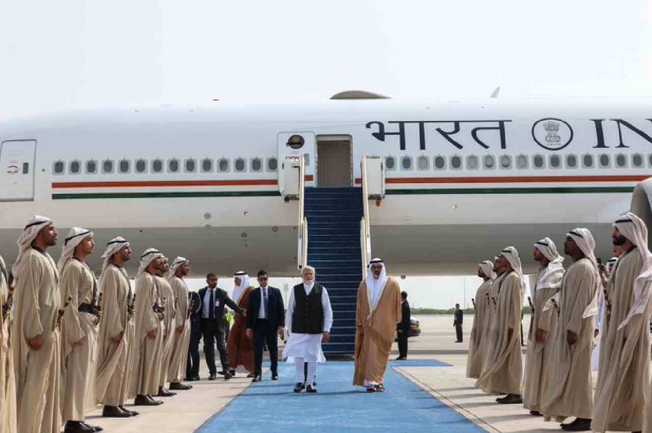 PM Modi lands in UAE