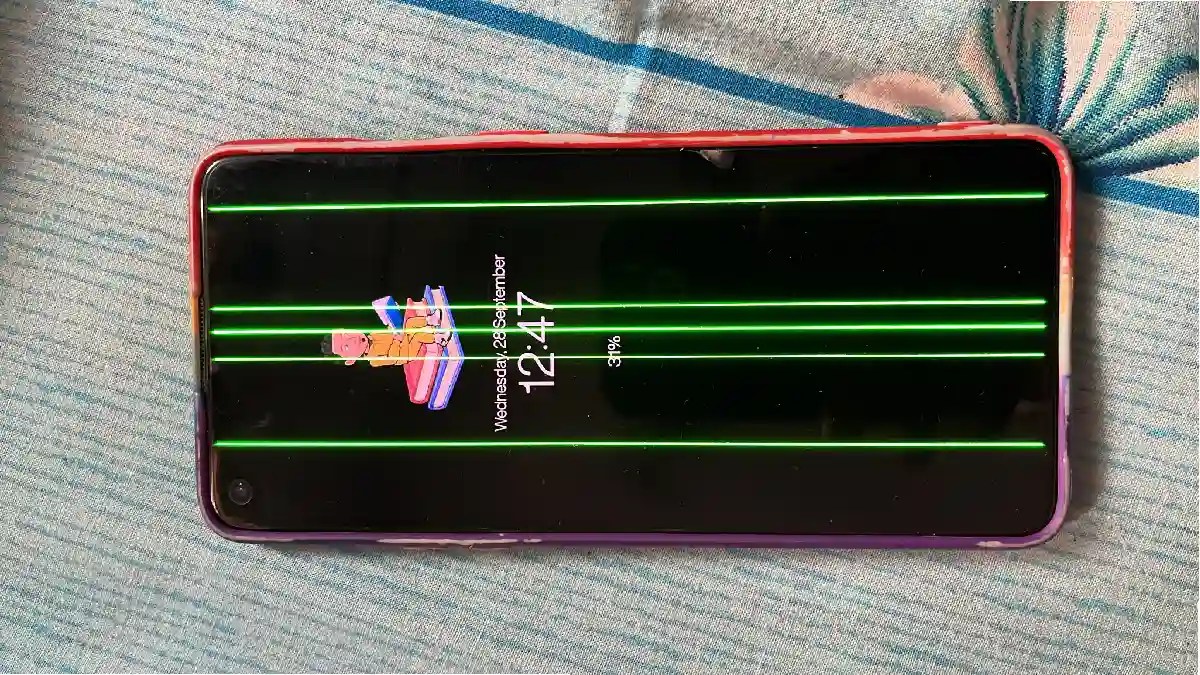 Oneplus green lines