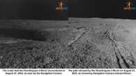 Crater on Moon encountered by the Pragyan Rover. (Photo Credit: ISRO)