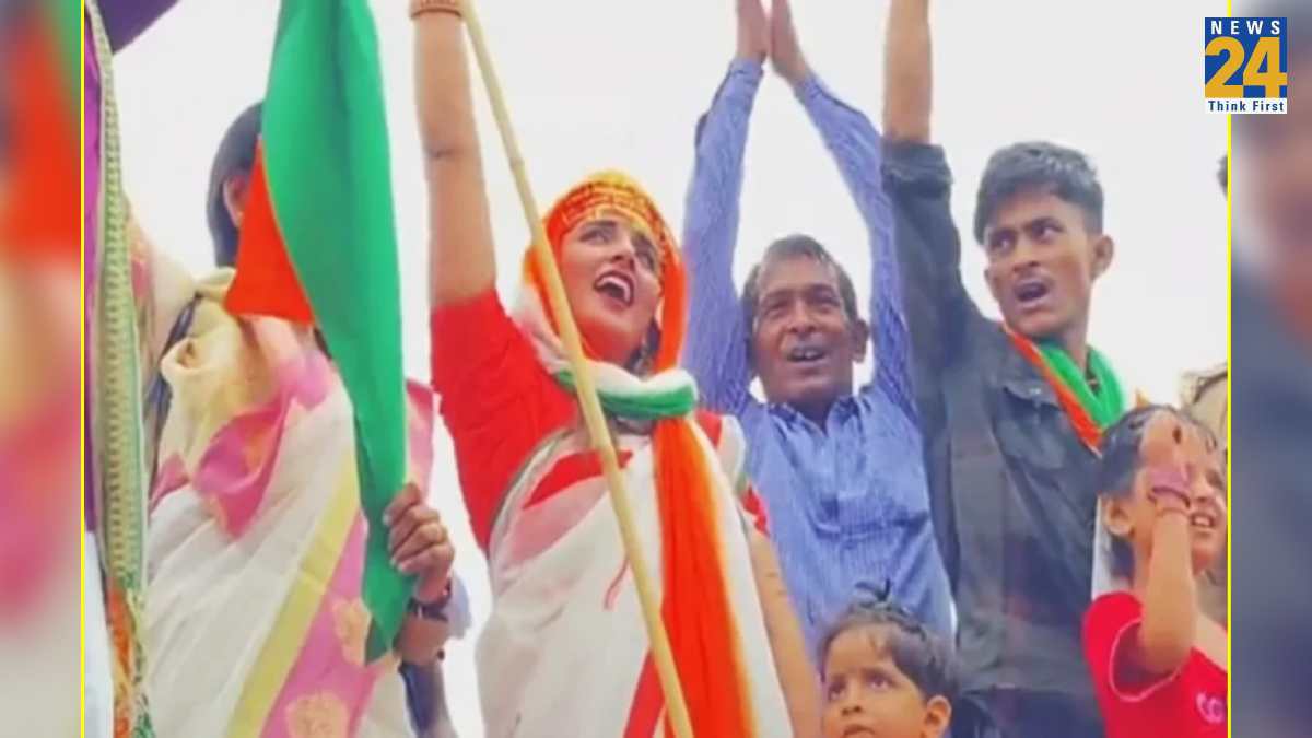 Seema Haider hoisted tricolor, chants 'Bharat Mata Ki Jai'