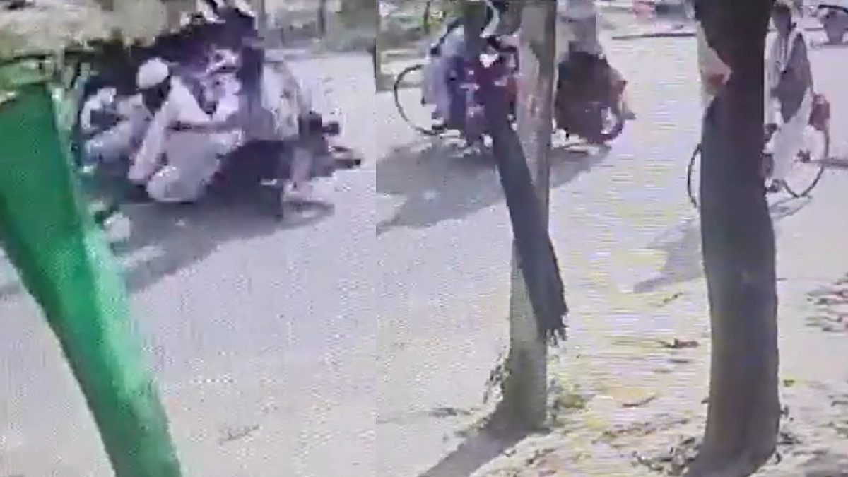 Screengrab of the video showing moment when the accident occurred. (Photo Credit: X/@sanjayjourno)