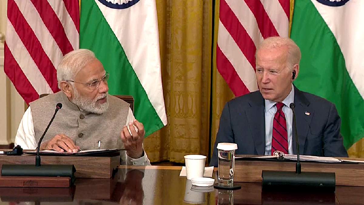 Narendra Modi, Joe Biden (Photo Credit: ANI)