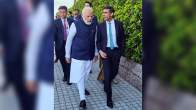 UK PM Rishi Sunak with Indian PM Narendra Modi on the sidelines of the G7 Summit in Hiroshima, Japan. (Photo Credit: ANI File)