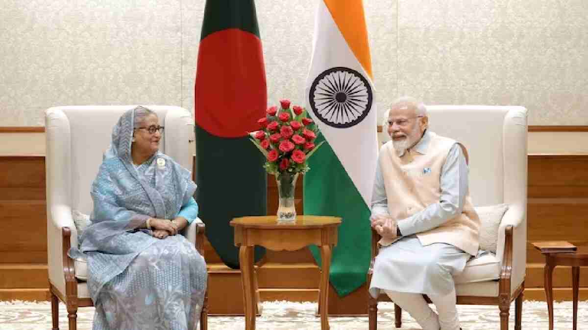 Narendra Modi and Sheikh Haseena