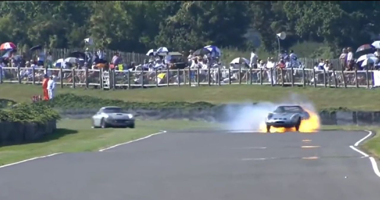 Screengrab of video showing moment when the car caught fire. (Photo Credit: X/@suhailchandhok)