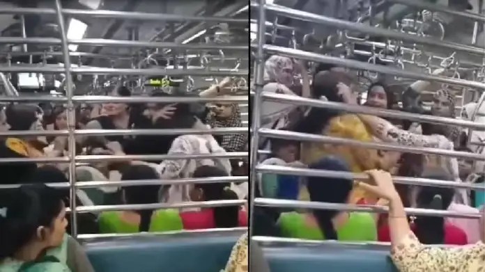 Mumbai Local Train Fight