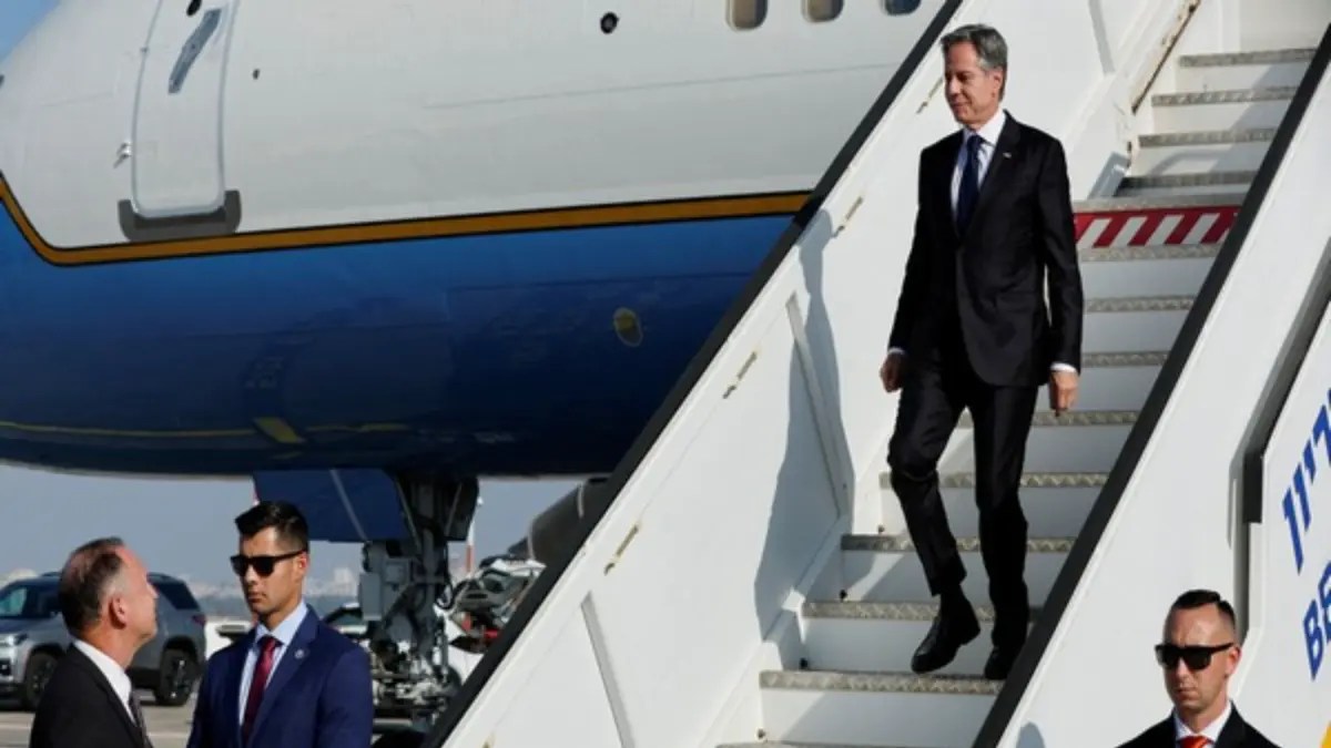 US State Secretary Antony Blinken Lands In Tel Aviv Amid Israel-Hamas Conflict