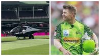 David Warner Helicopter