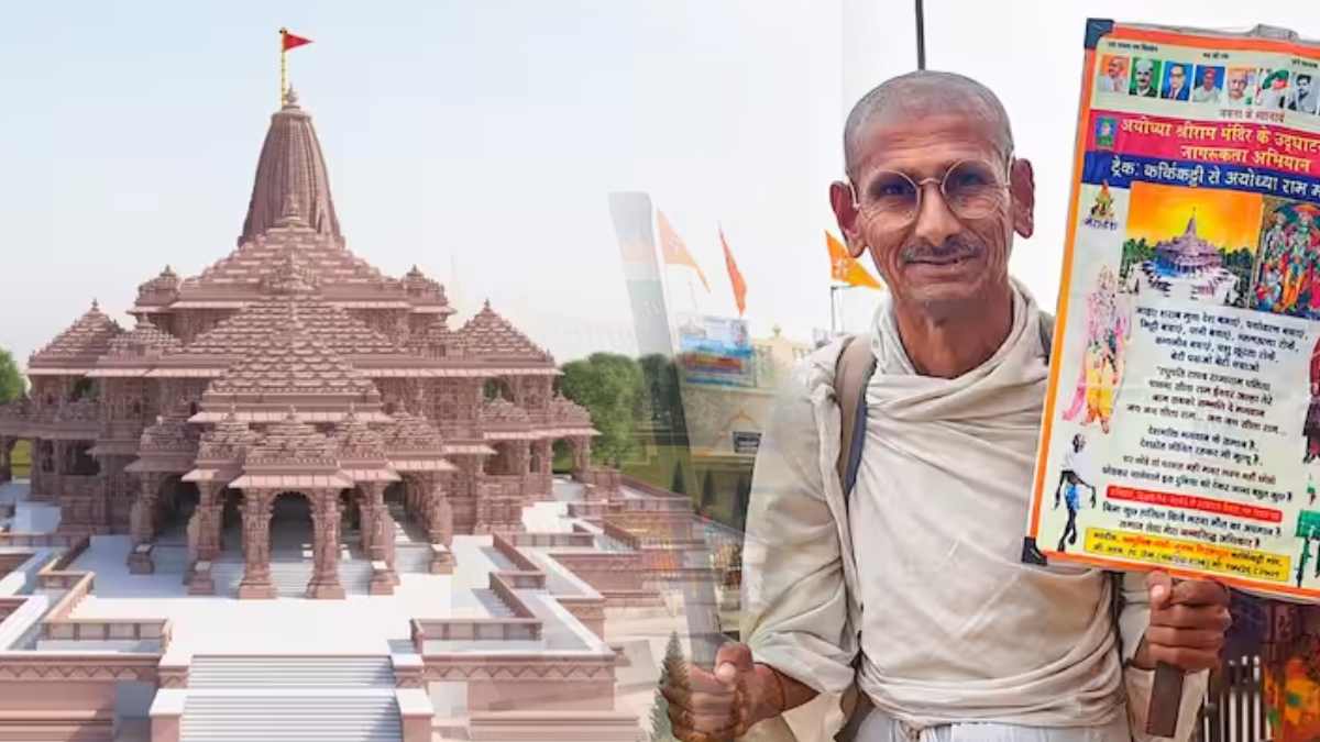Mahatma Gandhi Doppelganger Reaches Ayodhya Barefoot