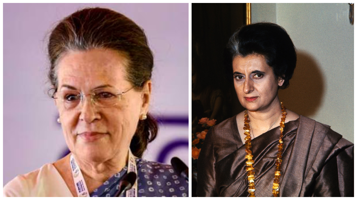 Sonia and Indira Gandhi