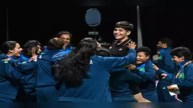 Team India Lifts Anmol Khrab On Shoulders After Winning Badminton Asia Team Championship 2024