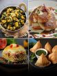 Aloo Palak, samosa, aloo tikki, and dabeli