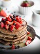 Buckwheat Pancakes with almonds and strawberries