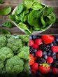 Spinach, brocolli, berries