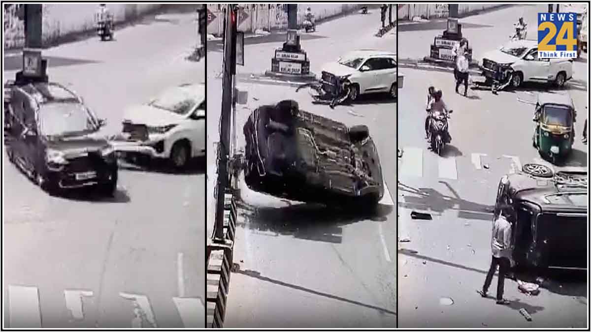 Hyderabad: Speeding Car Flips, Sends Shockwaves | WATCH