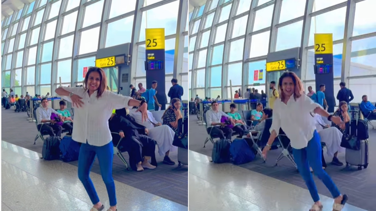 Dance video of Saheli Rudra (Social Media Influencer) at Kolkata Airport