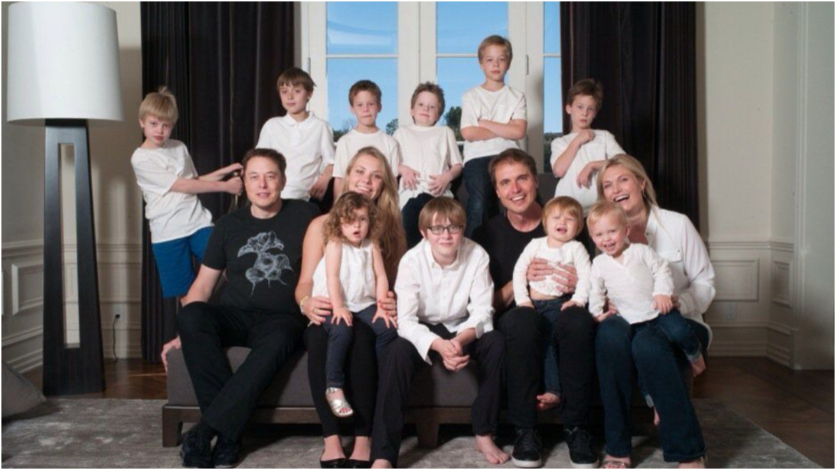 Elon Musk With His Family