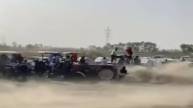 Illegal Tractor Race In Punjab Leaves 4 Injured After Collision With Bystanders | WATCH
