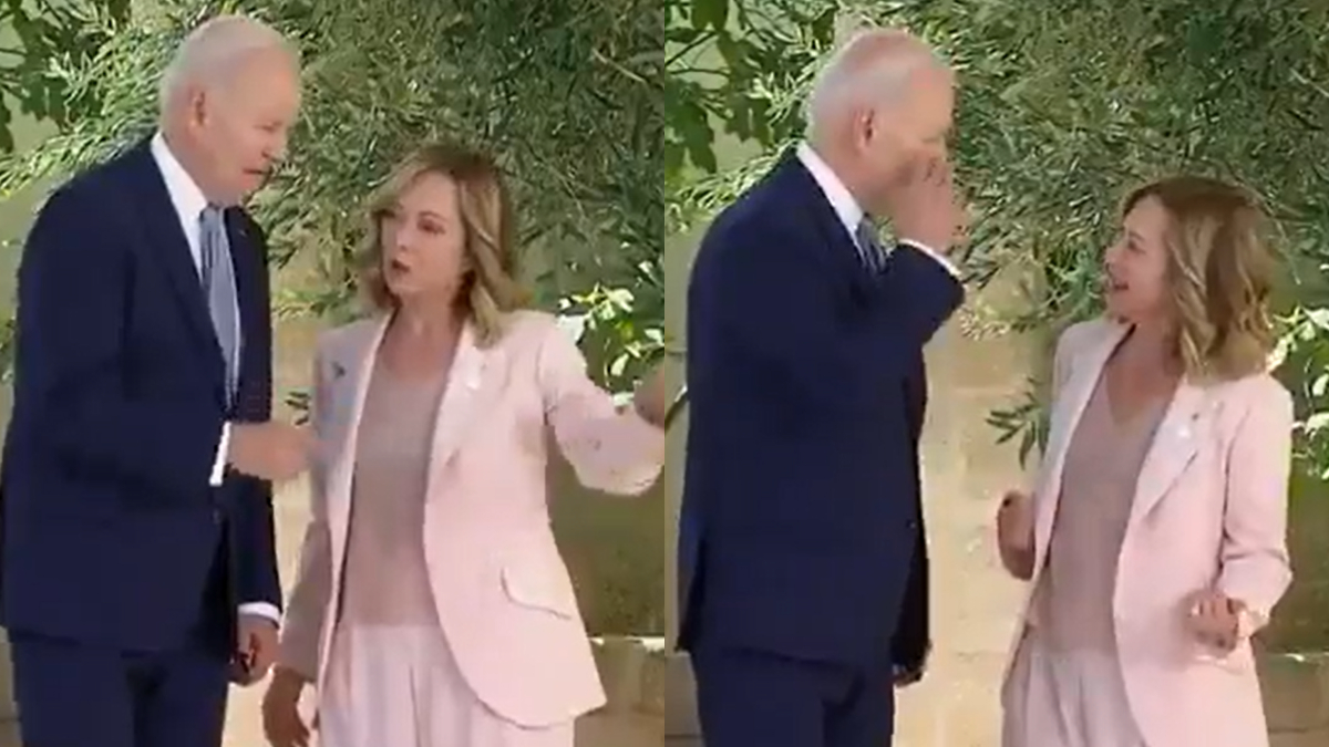 Joe Biden Awkward Salute To Meloni