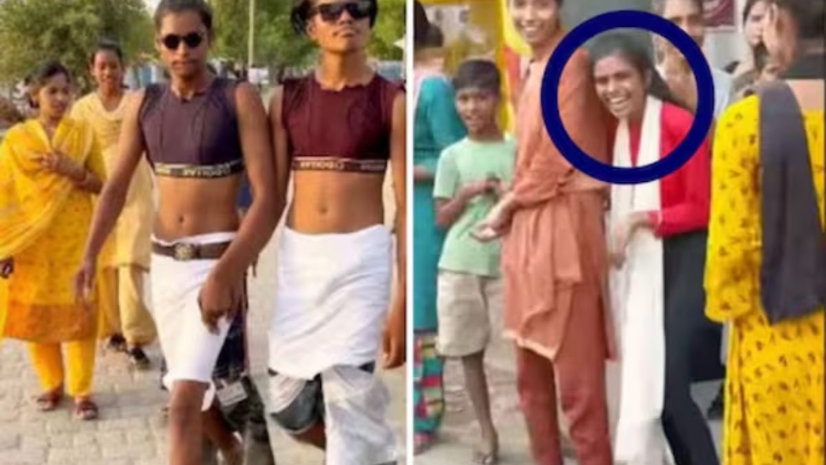 Viral video features boys in unconventional attire, reminiscent of Uorfi Javed's fashion, sparking both admiration and ridicule online.