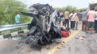 At least 18 dead, 15 injured as a bus collided with a milk tanker on the Lucknow-Agra expressway.