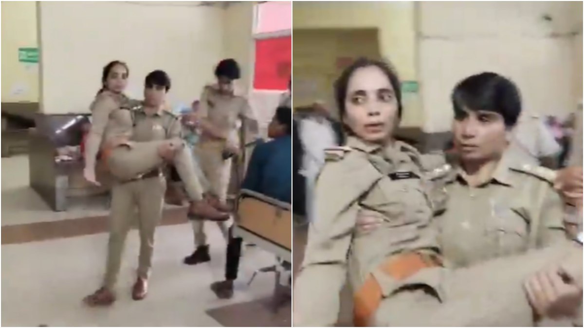 Firozabad Female Inspector carried her colleague to hospital in her arms