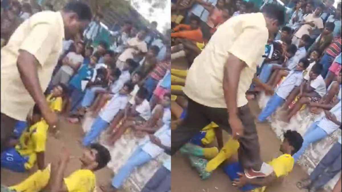 A disturbing video showing a Tamil Nadu teacher assaulting students has gone viral, leading to his suspension.