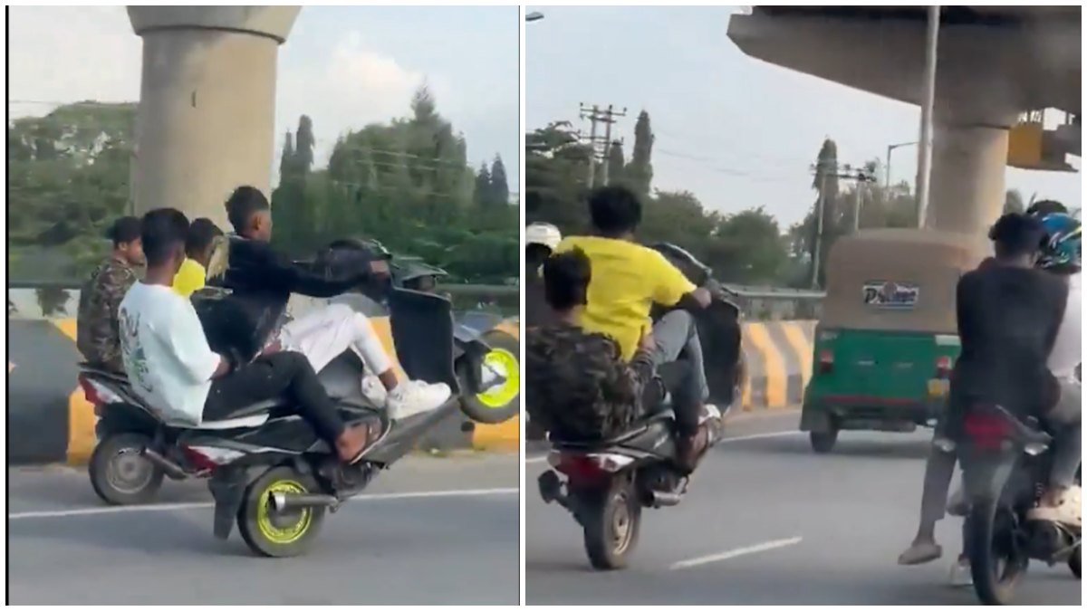 Bengaluru Police arrested people doing stunts on road