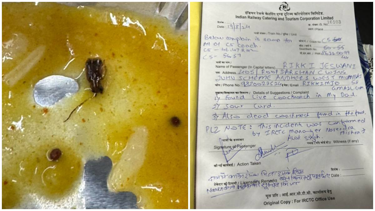 Cockroach Found In Vande Bharat Train Food