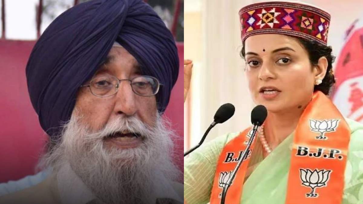 Former Punjab MP Simranjit Singh Mann and MP Kangana Ranaut