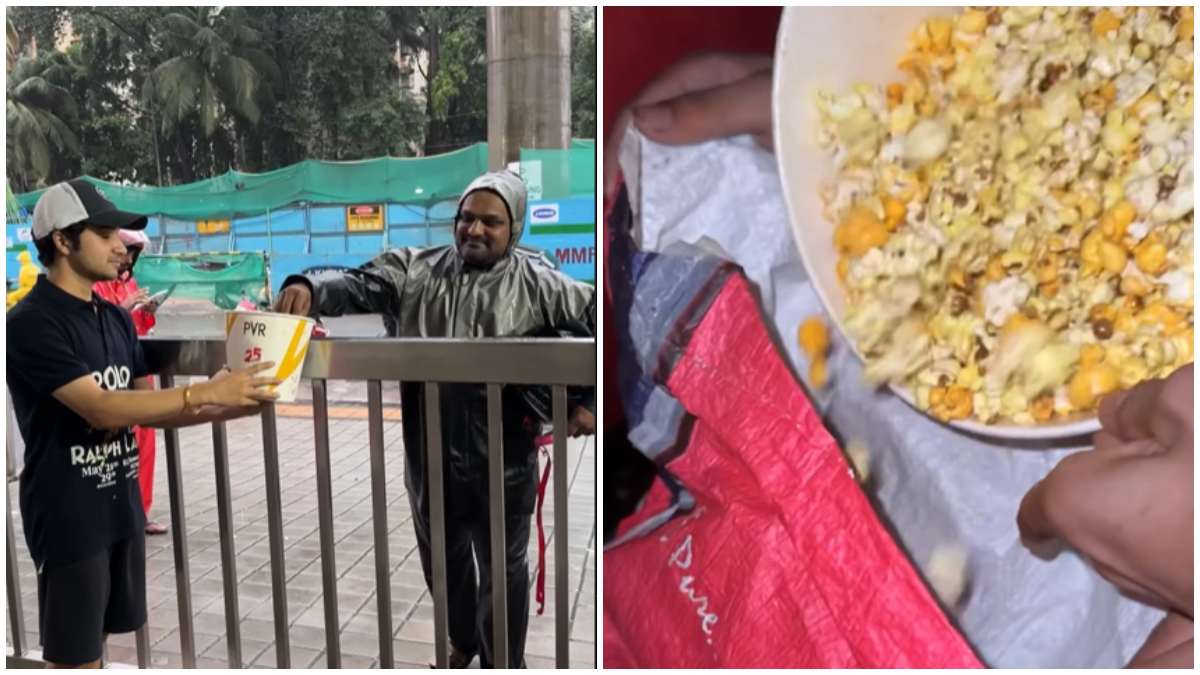 Instagram Influencer Sarthak Sachdeva refill t PVR popcorn tub