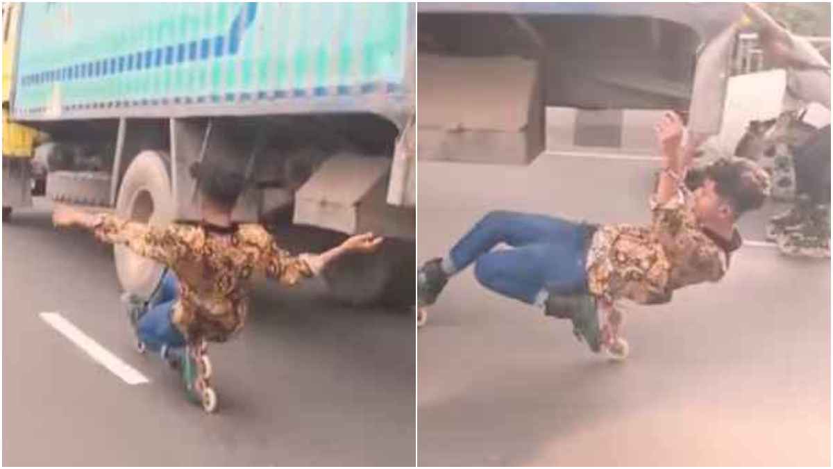 WATCH: Bangladesh Teens Risk Their Lives With Reckless Stunt Behind Moving Truck, Drawing Criticism