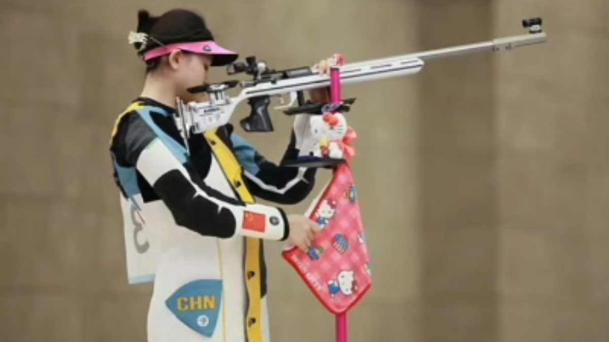 Zhang Qiongyue wins bronze at Paris Olympics, gaining attention for her Hello Kitty rifle, marking China's first since 2016.