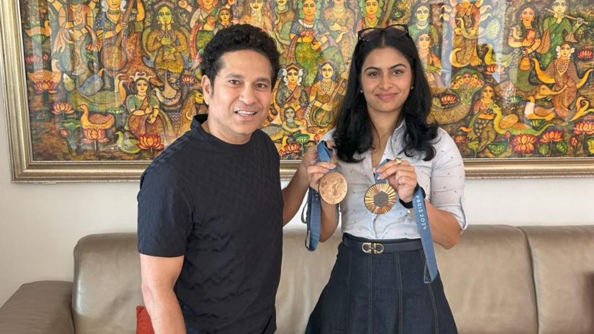 Sachin Tendulkar and Manu Bhaker